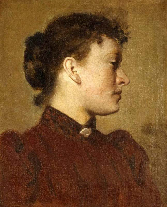 Girl's Head in Profile